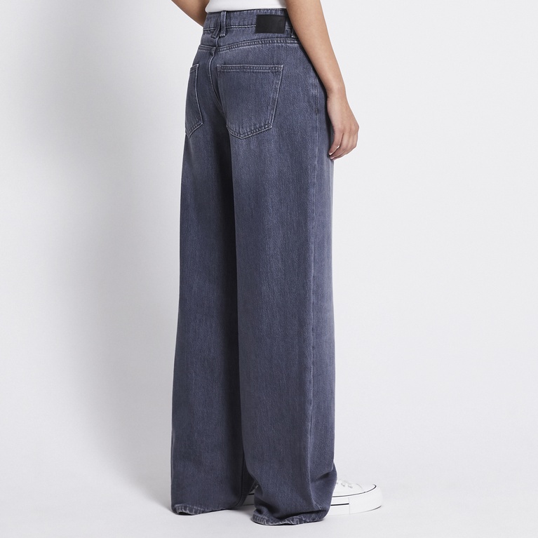 Mid waist wide jeans "Optiwide" Grey